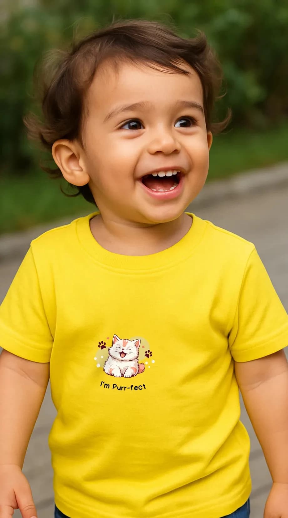 Toddler's Purrfect Cat Crew Neck T-Shirt