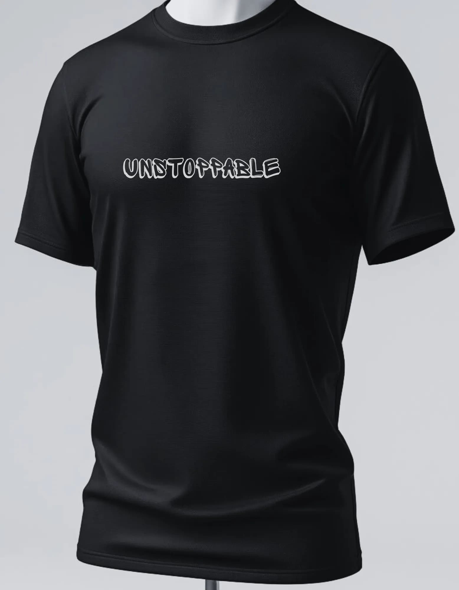 Cotton Stretch Unstoppable T-shirt Black Unisex Premium cotton | Dripsquadx