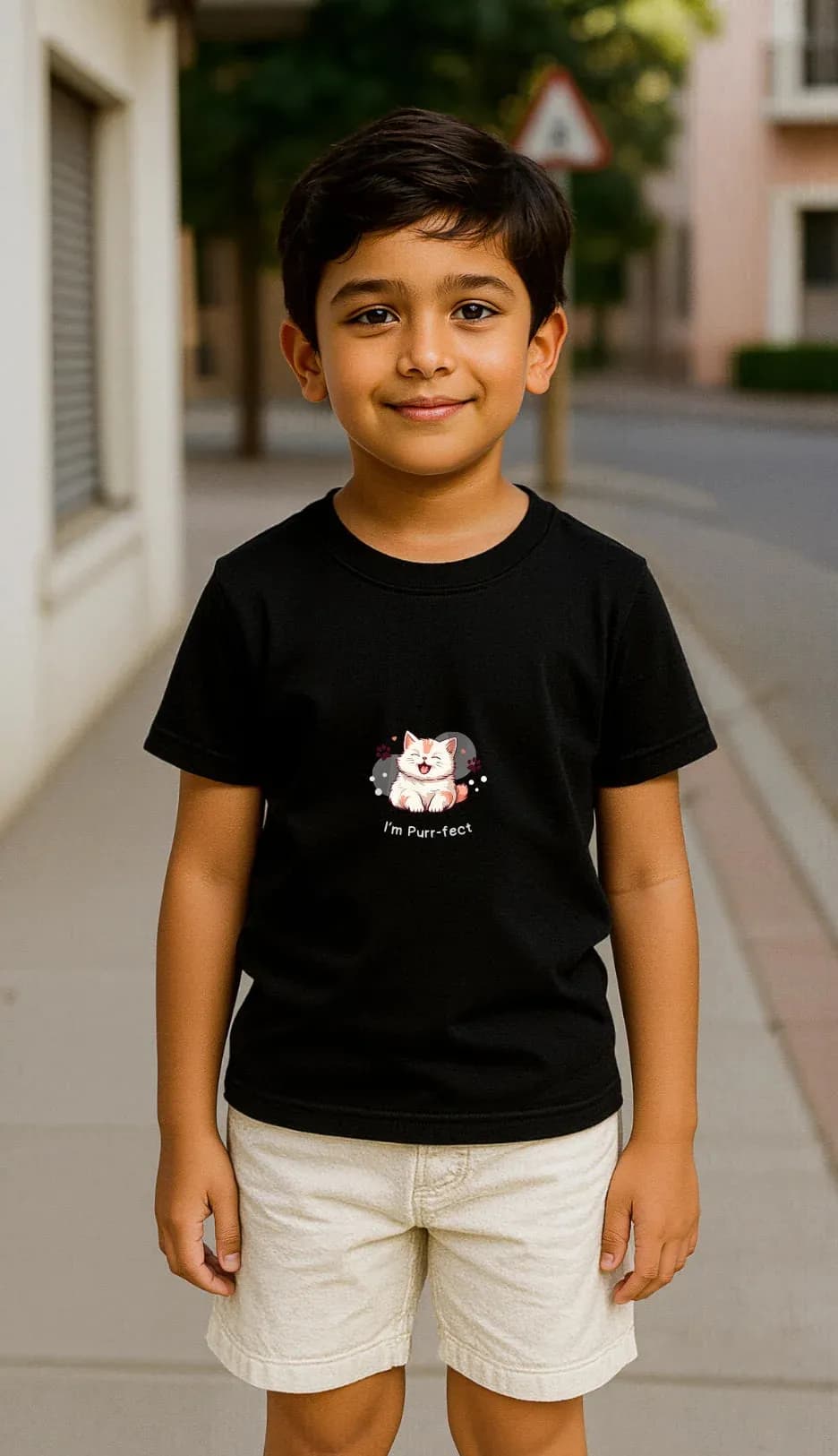 Kid's Purrfect Premium Cotton Tshirt