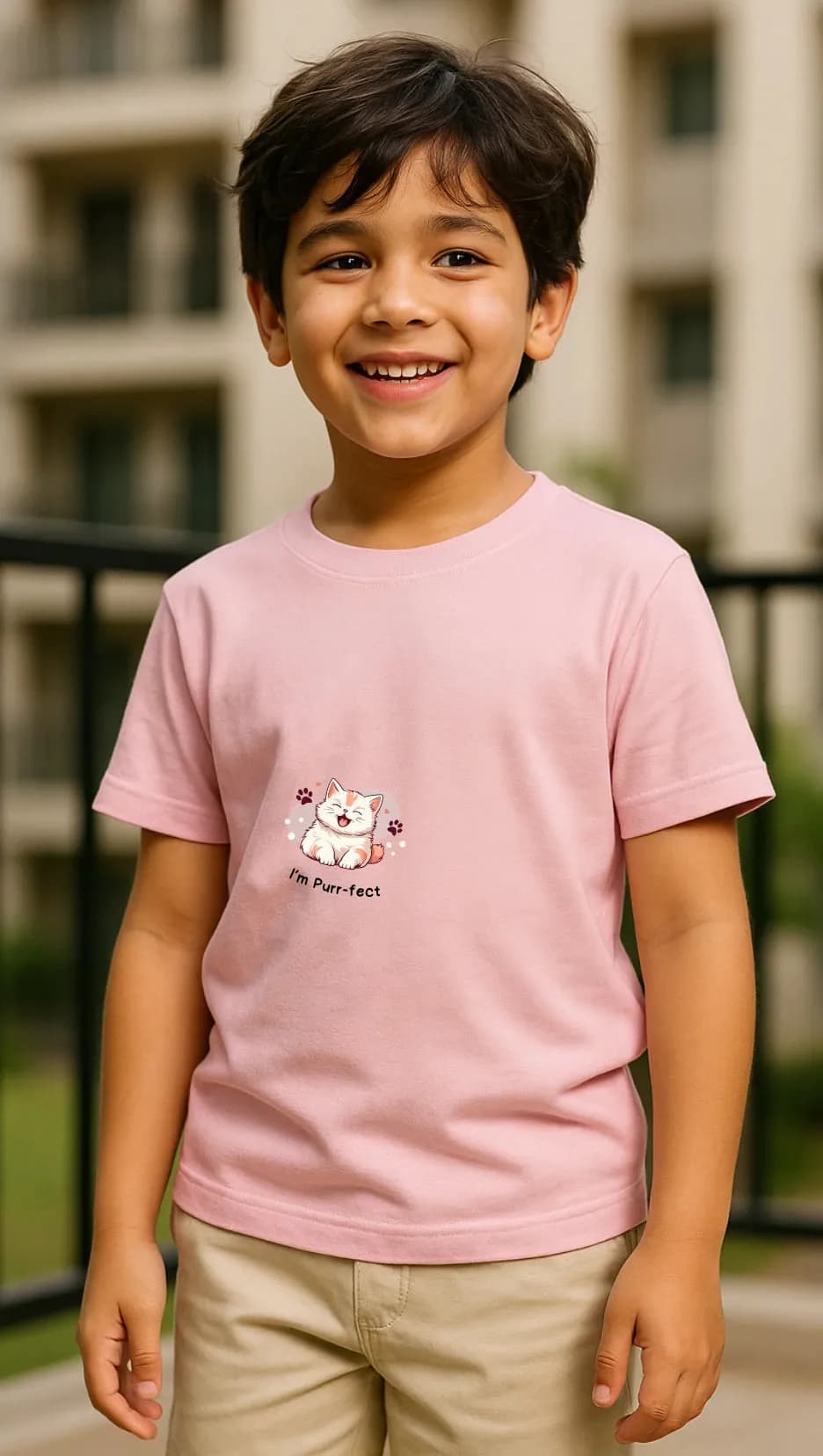 Kid's Purrfect Premium Cotton Tshirt