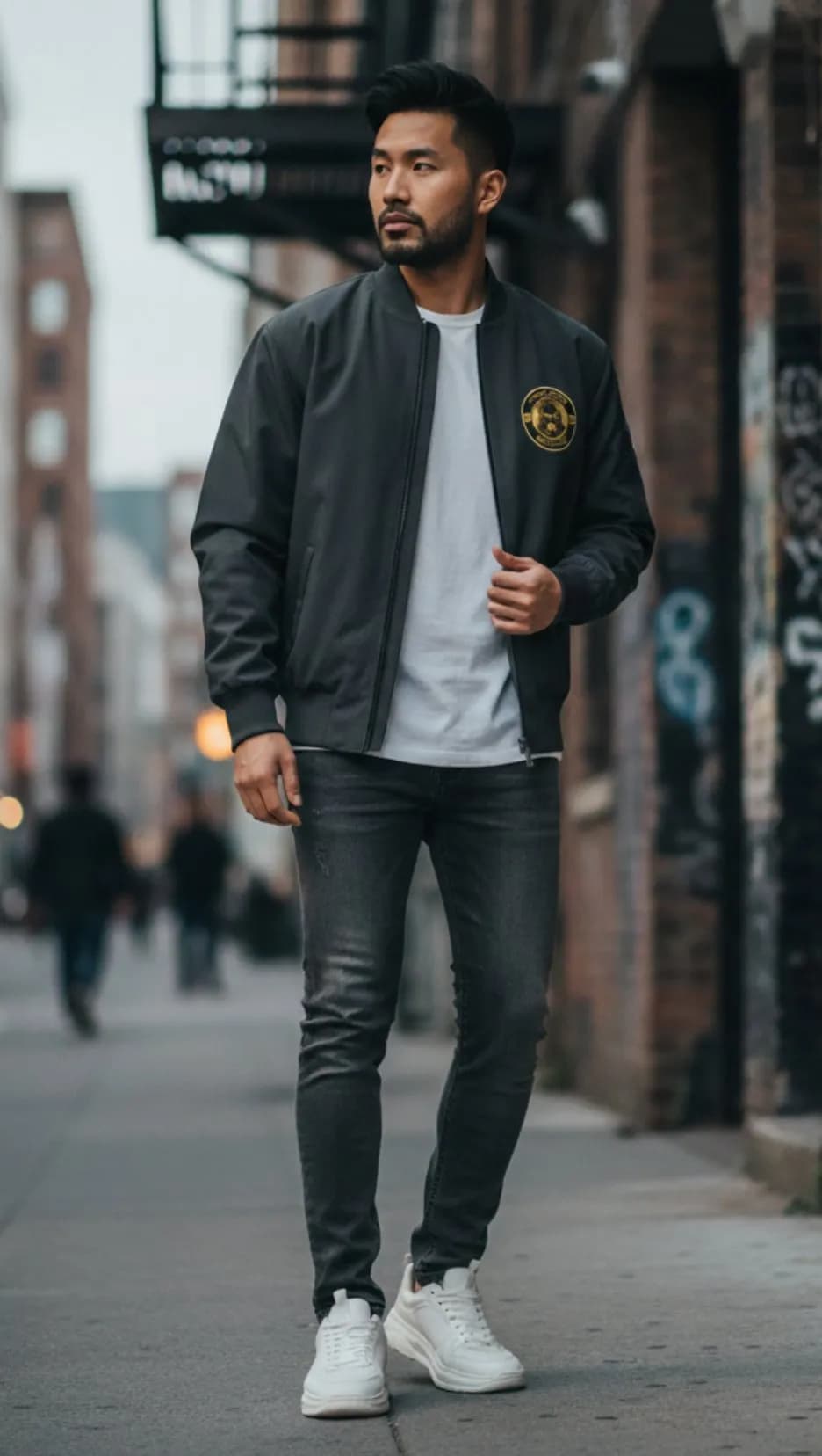 Unisex Gorilla Bomber Jacket Black 320 GSM Premium cotton | Dripsquadx